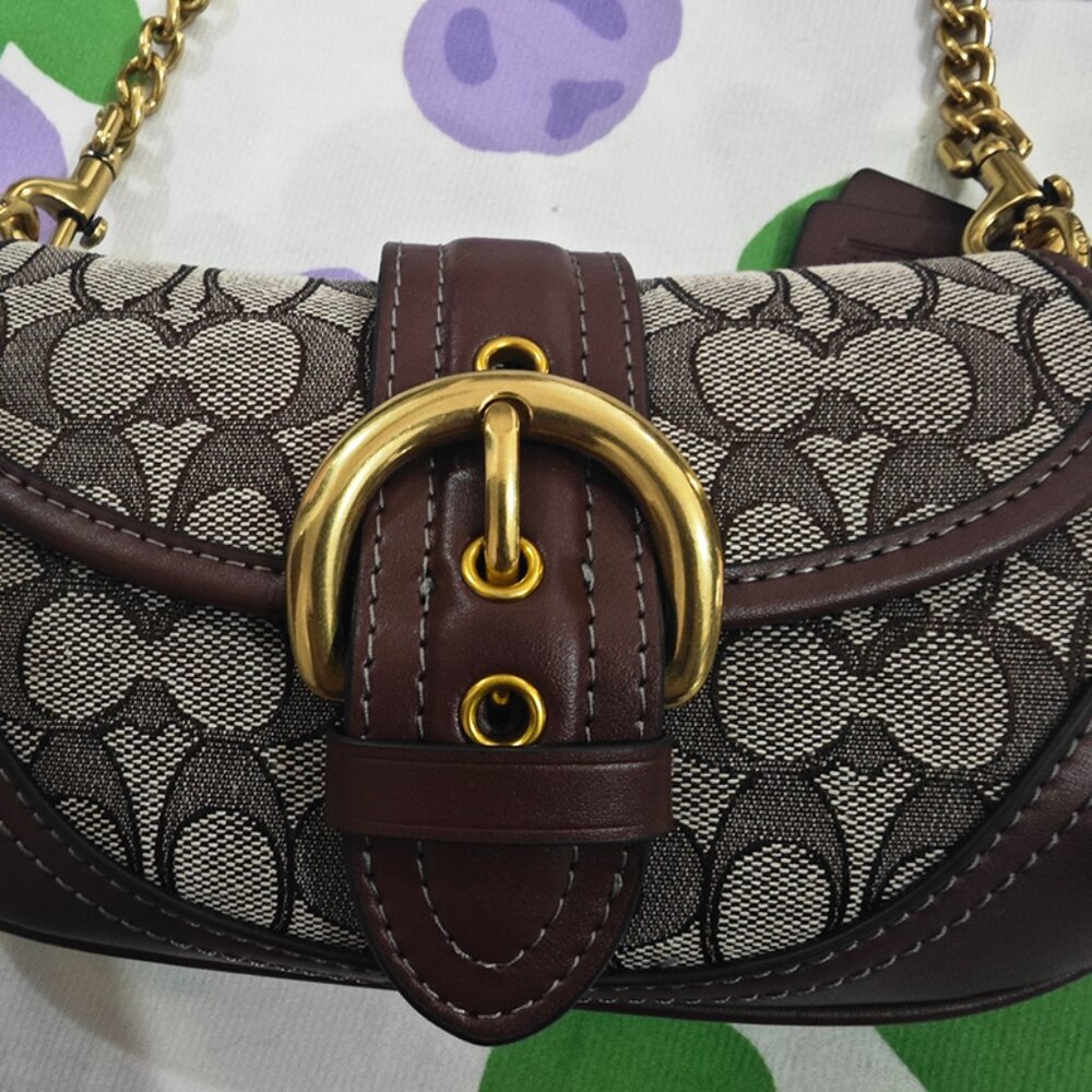 Coach Monogram Canvas Chain Bag - Picture 3 of 9